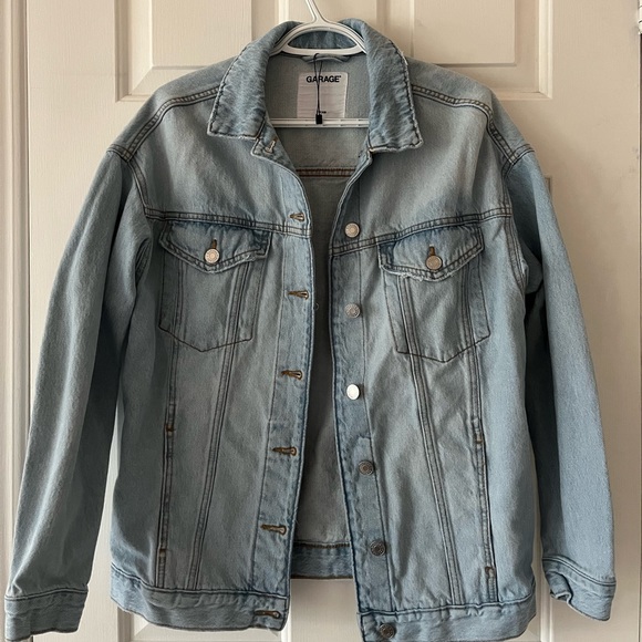 GARAGE oversized light wash denim jacket (Vienna blue) - Picture 4 of 5